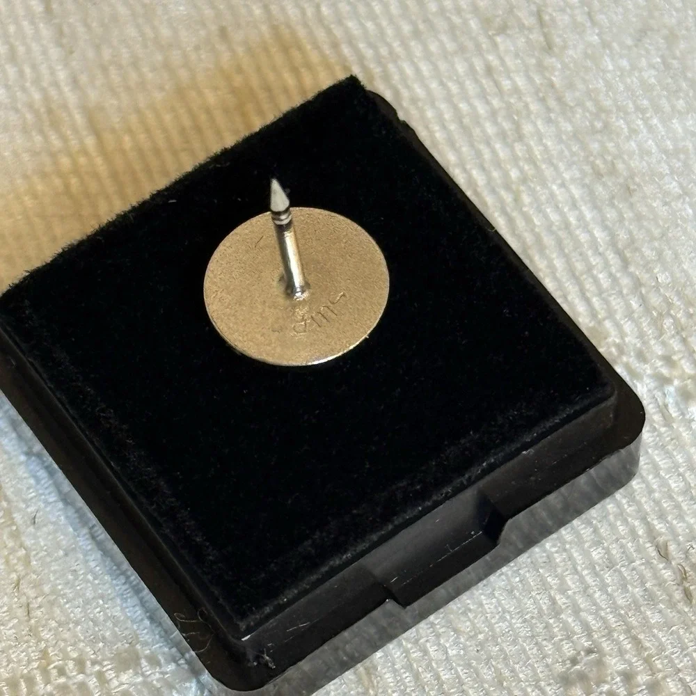 Men's Swank Silver Tone Tie‎ Tack With Chain. Vintage.